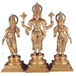 Pure Brass Large Tirupati Balaji Set with Bhudevi & Sridevi | 25" Temple Trio | 40kg Handcrafted Masterpiece | Sacred Venkateshwara Murti | Jaipurio